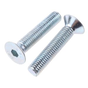 Lục Giác Chìm Col Thép Mạ Kẽm Trắng Cr3+ 10.9 DIN7991 M8x25